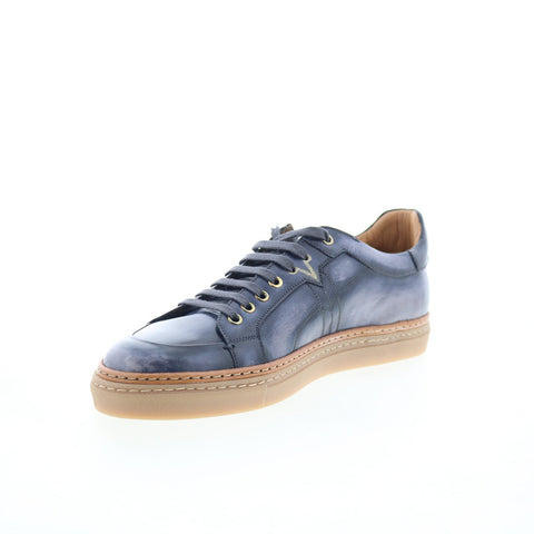 Di Bianco SDBOVO OVO Drake Mens Blue Leather Lifestyle Sneakers Shoes