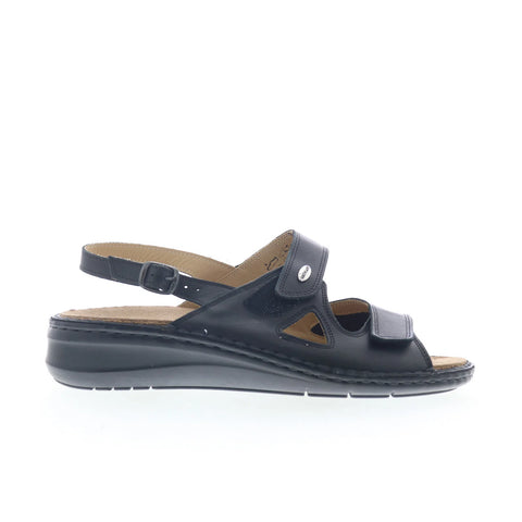 Grunland Dami SE0207-68 Womens Black Leather Strap Slingback Sandals Shoes