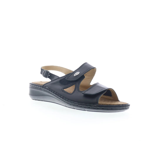 Grunland Dami SE0207-68 Womens Black Leather Strap Slingback Sandals Shoes