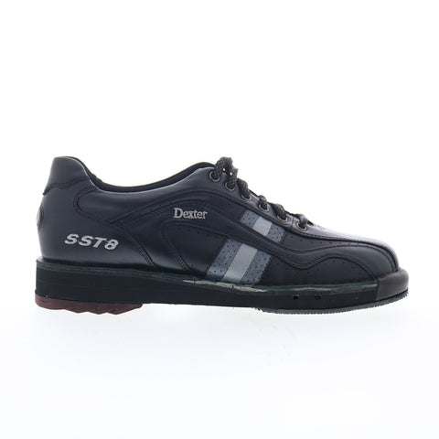 Dexter SST8 SST8-2-8(2) Mens Black Leather Lace Up Athletic Bowling Shoes