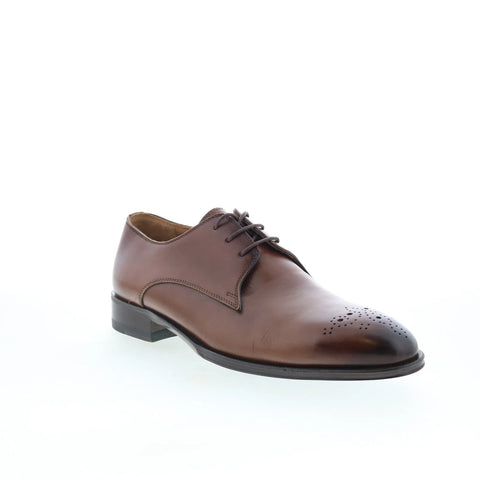 Pastori by Di Bianco Saber Mens Brown Oxfords Wingtip & Brogue Shoes