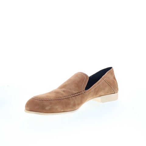 Di Bianco Salino Mens Brown Suede Slip On Loafers & Slip Ons Penny Shoes