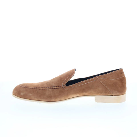 Di Bianco Salino Mens Brown Suede Slip On Loafers & Slip Ons Penny Shoes