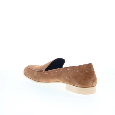 Di Bianco Salino Mens Brown Suede Slip On Loafers & Slip Ons Penny Shoes