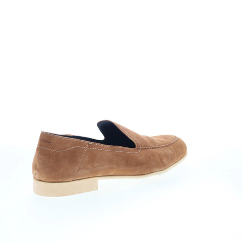 Di Bianco Salino Mens Brown Suede Slip On Loafers & Slip Ons Penny Shoes