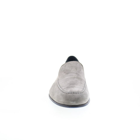 Di Bianco Salino Mens Gray Suede Slip On Loafers & Slip Ons Casual Shoes