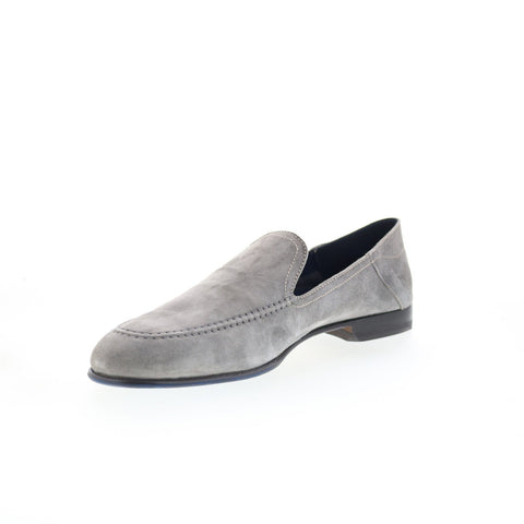 Di Bianco Salino Mens Gray Suede Slip On Loafers & Slip Ons Casual Shoes