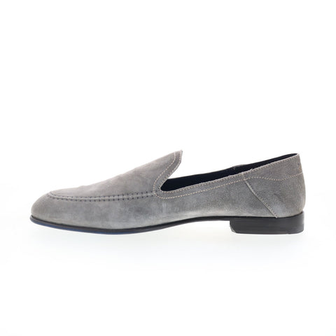 Di Bianco Salino Mens Gray Suede Slip On Loafers & Slip Ons Casual Shoes