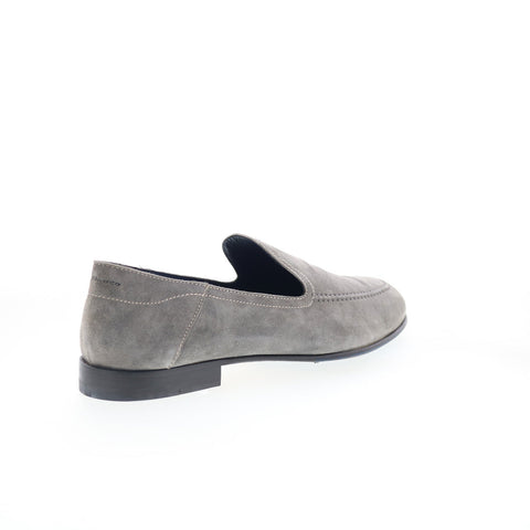 Di Bianco Salino Mens Gray Suede Slip On Loafers & Slip Ons Casual Shoes
