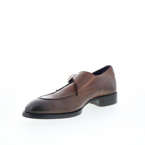 Di Bianco Saraceno Mens Brown Leather Loafers & Slip Ons Casual Shoes