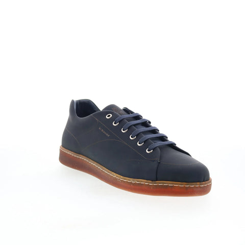 Di Bianco Eternity Mens Blue Leather Lace Up Lifestyle Sneakers Shoes