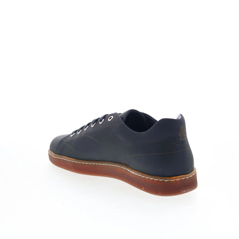 Di Bianco Eternity Mens Blue Leather Lace Up Lifestyle Sneakers Shoes