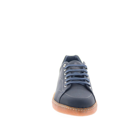 Di Bianco Saraleno Laser Mens Blue Leather Lace Up Lifestyle Sneakers Shoes