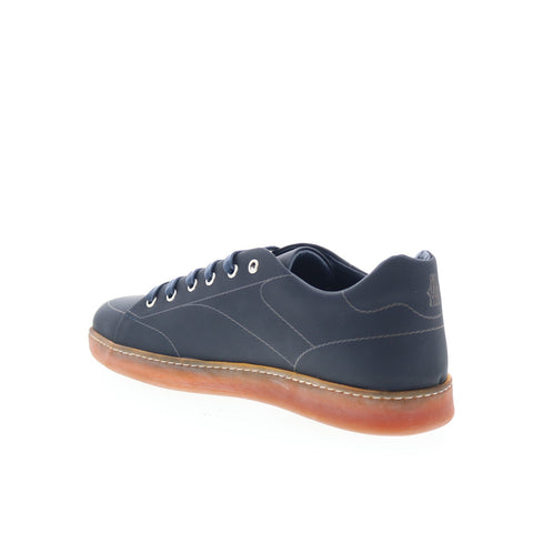 Di Bianco Saraleno Laser Mens Blue Leather Lace Up Lifestyle Sneakers Shoes