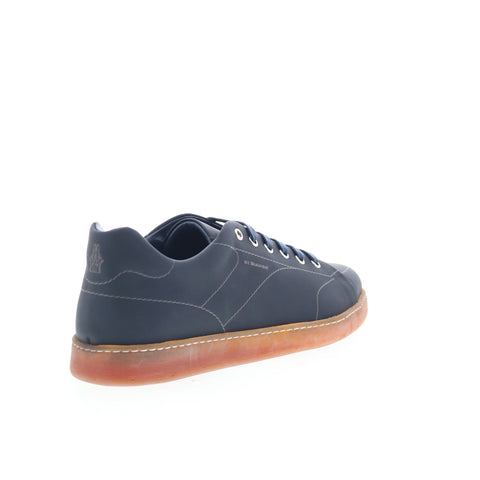 Di Bianco Saraleno Laser Mens Blue Leather Lace Up Lifestyle Sneakers Shoes