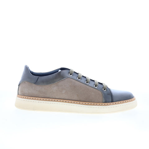 Di Bianco Scala Mens Gray Suede Lace Up Lifestyle Sneakers Shoes