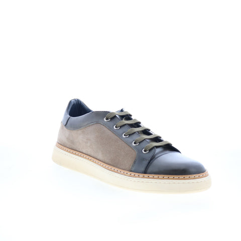 Di Bianco Scala Mens Gray Suede Lace Up Lifestyle Sneakers Shoes