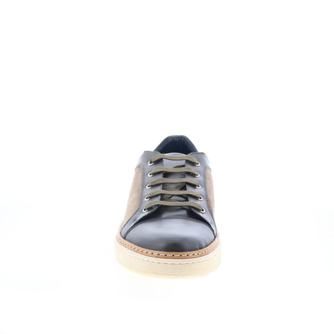 Di Bianco Scala Mens Gray Suede Lace Up Lifestyle Sneakers Shoes