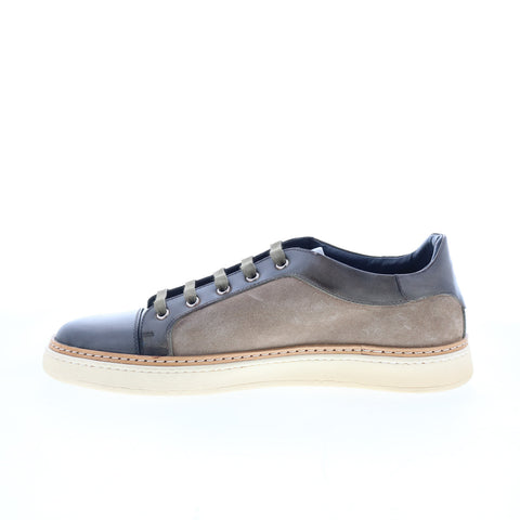 Di Bianco Scala Mens Gray Suede Lace Up Lifestyle Sneakers Shoes