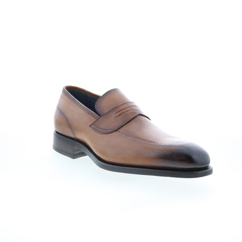 Di Bianco Scandicci Mens Brown Leather Slip On Loafers & Slip Ons Casual Shoes