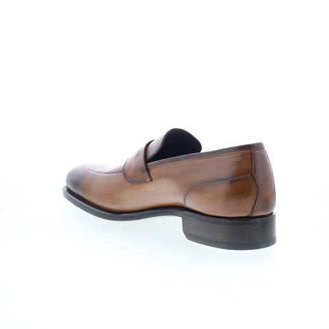 Di Bianco Scandicci Mens Brown Leather Slip On Loafers & Slip Ons Casual Shoes