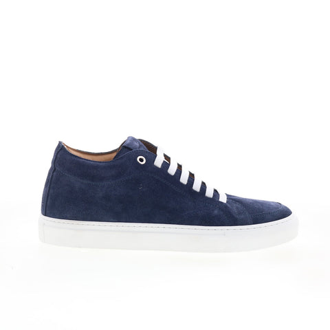 Pastori by Di Bianco Septimus Mens Blue Suede Lace Up Lifestyle Sneakers Shoes