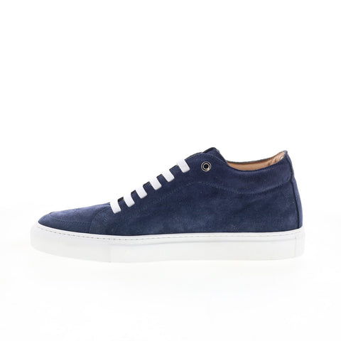 Pastori by Di Bianco Septimus Mens Blue Suede Lace Up Lifestyle Sneakers Shoes