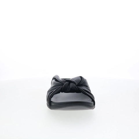 Strive Sicily Womens Black Leather Slip On Slides Sandals Shoes