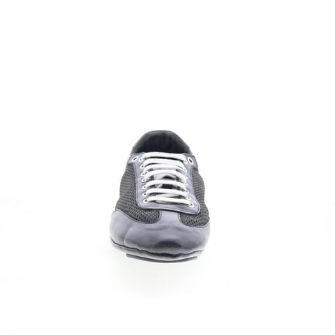 Di Bianco Silverstone Mens Gray Leather Lace Up Lifestyle Sneakers Shoes