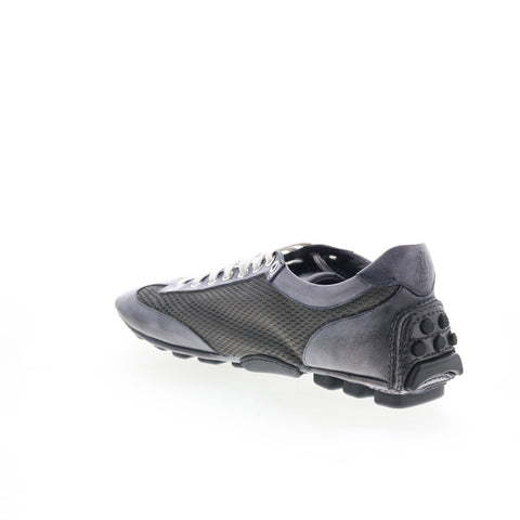 Di Bianco Silverstone Mens Gray Leather Lace Up Lifestyle Sneakers Shoes