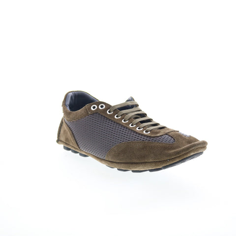 Di Bianco Silverstone Mens Brown Suede Lace Up Lifestyle Sneakers Shoes