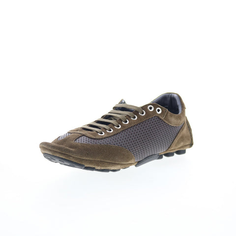 Di Bianco Silverstone Mens Brown Suede Lace Up Lifestyle Sneakers Shoes