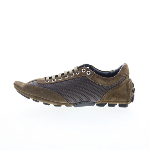 Di Bianco Silverstone Mens Brown Suede Lace Up Lifestyle Sneakers Shoes