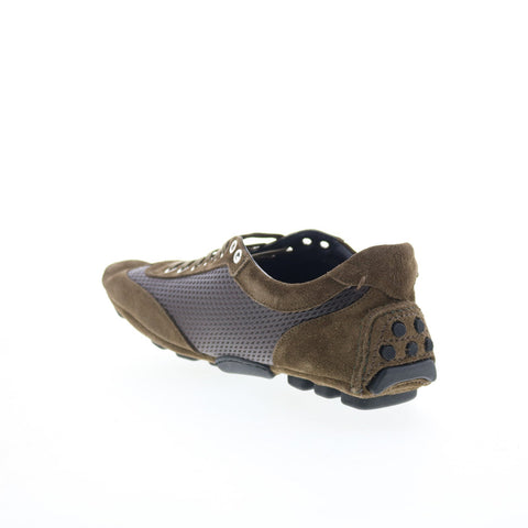 Di Bianco Silverstone Mens Brown Suede Lace Up Lifestyle Sneakers Shoes