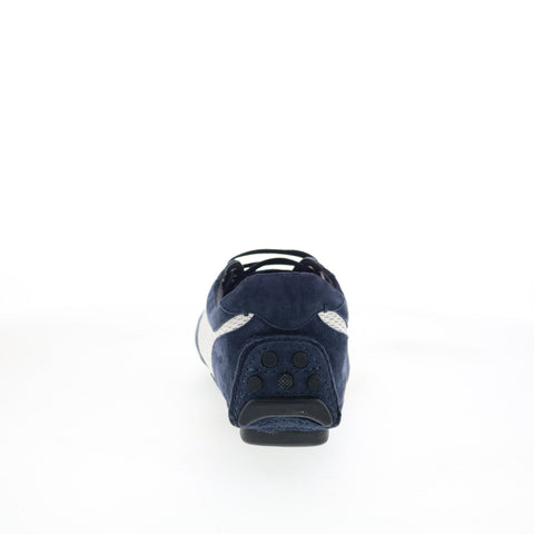 Di Bianco Silverstone Mens Blue Suede Lace Up Lifestyle Sneakers Shoes