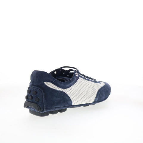 Di Bianco Silverstone Mens Blue Suede Lace Up Lifestyle Sneakers Shoes