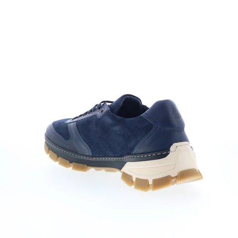 Di Bianco Sondrio Mens Blue Suede Lace Up Lifestyle Sneakers Shoes