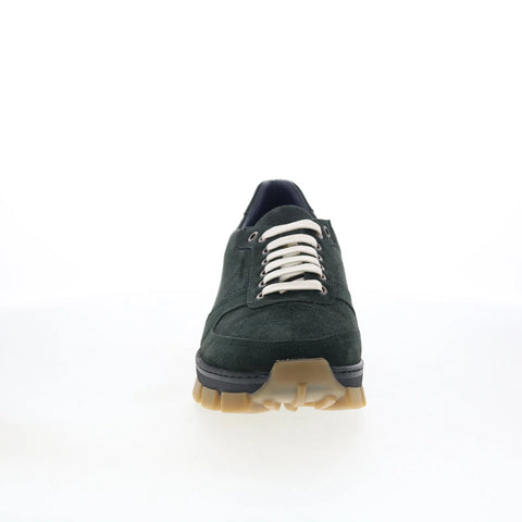 Di Bianco Sondrio Mens Green Suede Lace Up Lifestyle Sneakers Shoes
