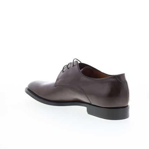 Di Bianco Stra Mens Brown Leather Lace Up Oxfords & Lace Ups Plain Toe Shoes