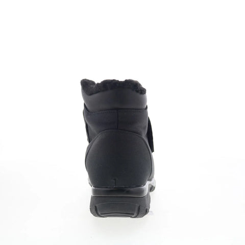 Toe Warmers Olivia T09860 Womens Black Wide Leather Strap Casual Dress Boots