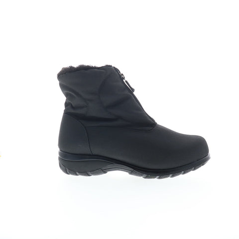 Clinic Extra Alyssa T09862 Womens Black Extra Wide Casual Dress Boots