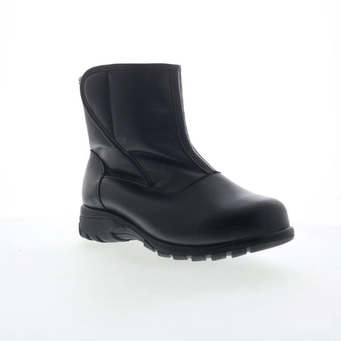 Toe Warmers Claire T10868 Womens Black Wide Leather Casual Dress Boots