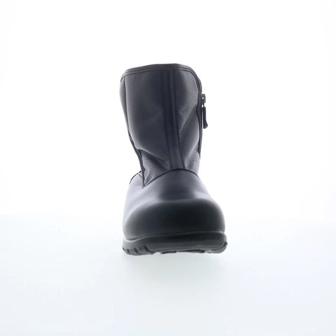 Toe Warmers Claire T10868 Womens Black Wide Leather Casual Dress Boots