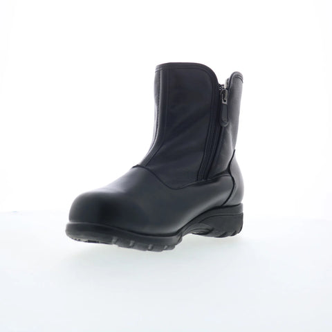 Toe Warmers Claire T10868 Womens Black Wide Leather Casual Dress Boots