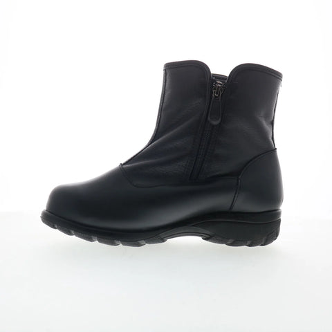 Toe Warmers Claire T10868 Womens Black Wide Leather Casual Dress Boots
