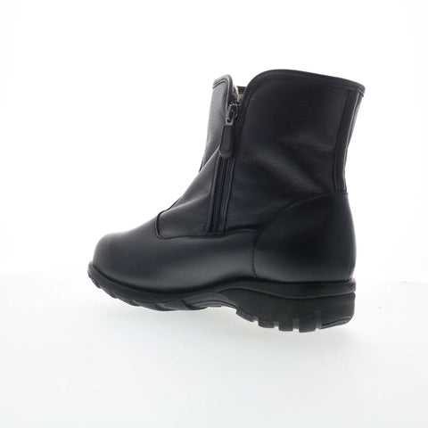 Toe Warmers Claire T10868 Womens Black Wide Leather Casual Dress Boots