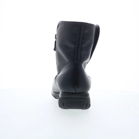 Toe Warmers Claire T10868 Womens Black Wide Leather Casual Dress Boots