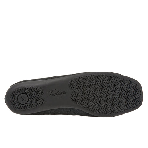 Trotters Sizzle Sign T1251-015 Womens Black Extra Narrow Ballet Flats Shoes
