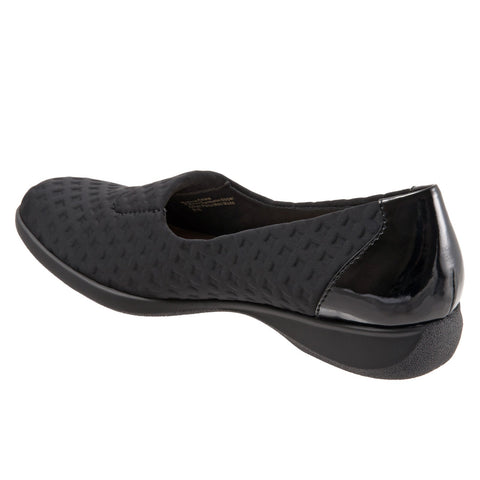 Trotters Jake T1464-013 Womens Black Leather Slip On Loafer Flats Shoes