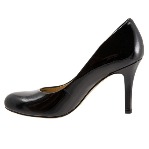 Trotters Gigi T1505-016 Womens Black Narrow Leather Pumps Heels Shoes